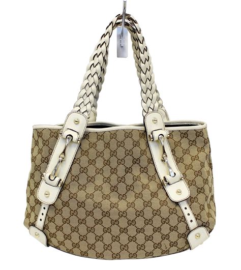 calze gucci beige|Gucci B medium shoulder bag in beige and dark brown canvas.